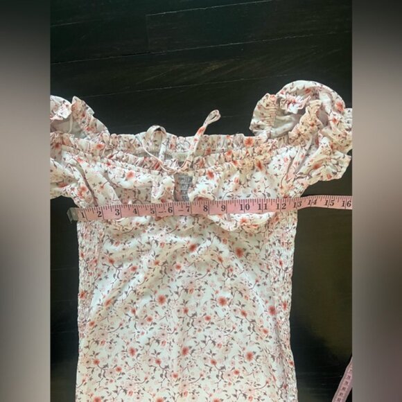 O. Vianca Off the Shoulder Floral Mini-Dress.  Size M - Picture 5 of 10